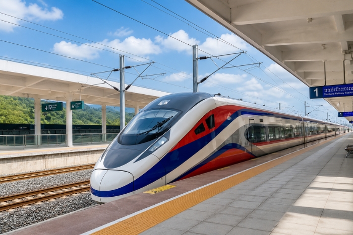 A journey aboard the Laos - China Railway during a high-end itinerary in Laos