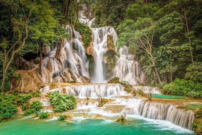Kuang Si Waterfall, a must-see destination on any Laos package tour