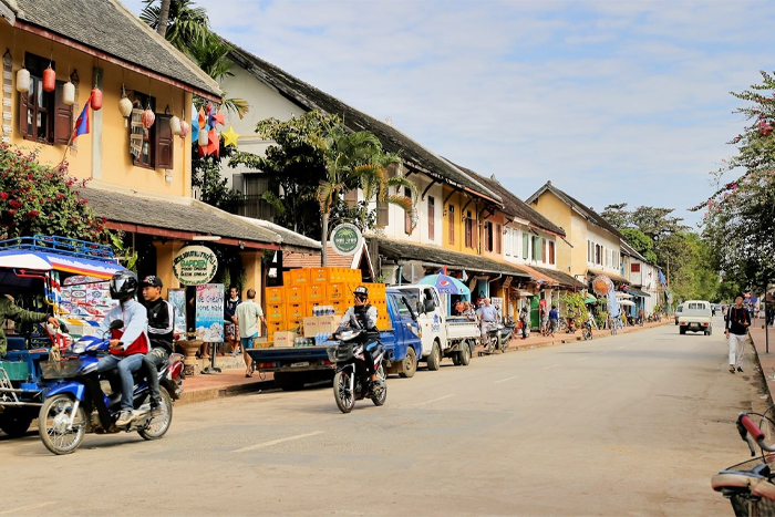Explore the old town of Luang Prabang and its Buddhist temples