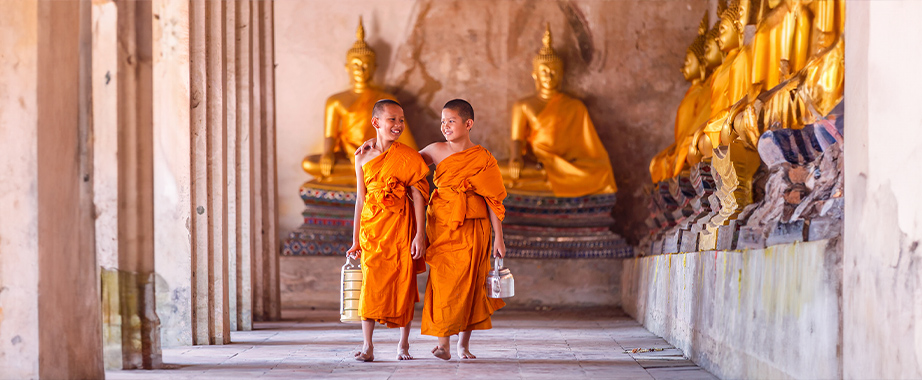 Monks in Laos