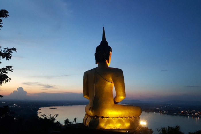 Sunset view from Phou Salao in Pakse