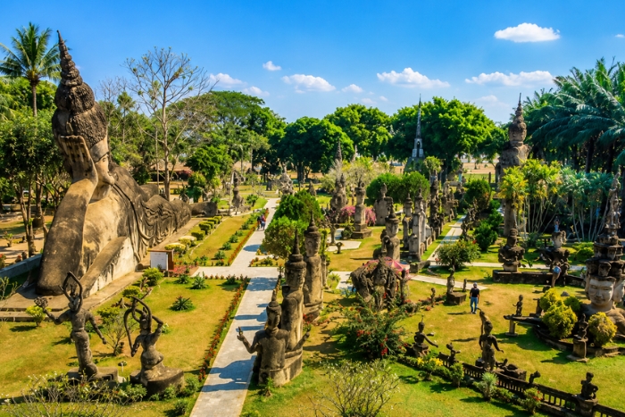 Visit Xieng Khuan Park during a Laos luxury tour 2 weeks