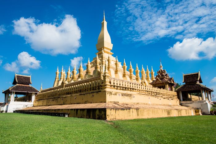 Where to visit in Laos in January? Pha That Luang in Vientiane