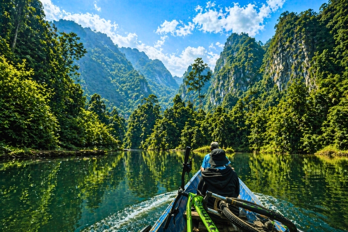 Authentic and calm atmosphere in Thakhek in Central Laos