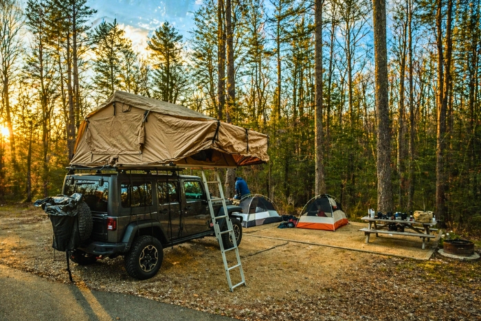 Motorhome road trip in Laos with wild landscapes