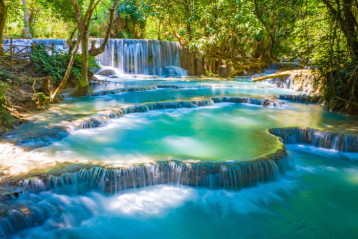 Don't miss the Kuang Si Waterfalls in Laos in September