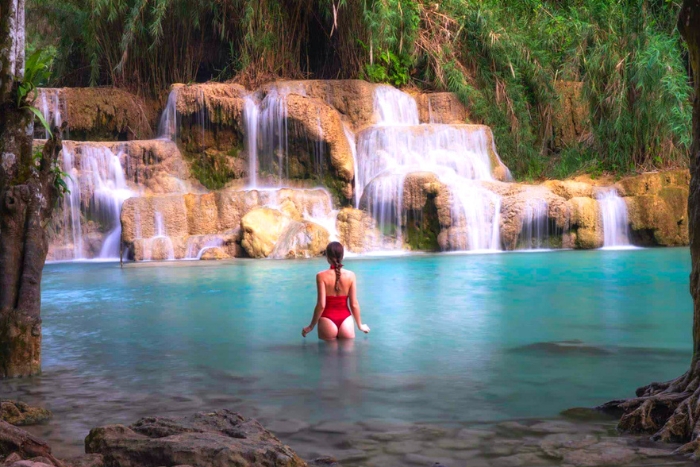 Kuang Si Waterfall is a perfect spot to escape the heat