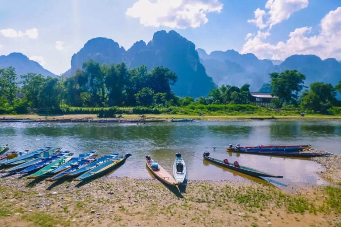 Vang Vieng, one of the best sunny destinations in Laos in February