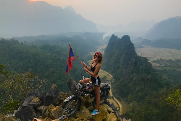 Admire sunset at Nam Xay viewpoint