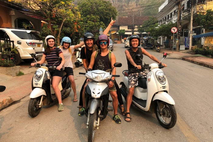 By motorcycle - the best way to experience Vang Vieng