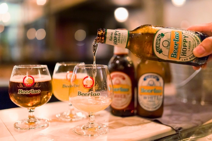 Beer Lao, crisp and refreshing