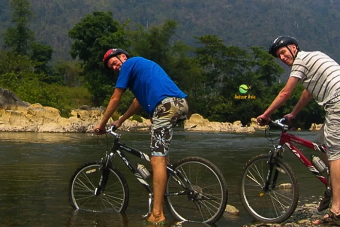Bike ride along the Mekong – A peaceful experience in Vientiane