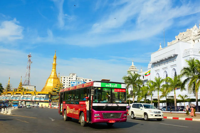 Bus in Yangon