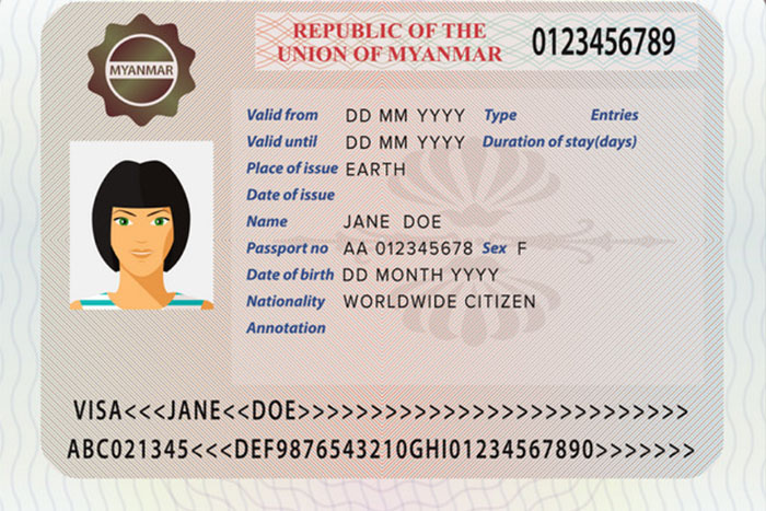 Myanmar passport 