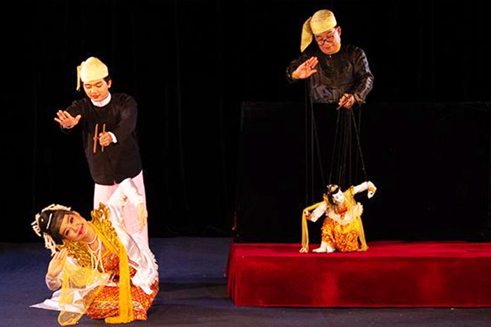 Human and Puppet Dance - Things to know about Karaweik Palace, Yangon