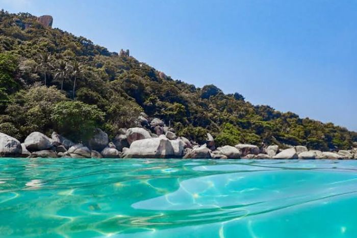 The crystal-clear waters of Koh Tao