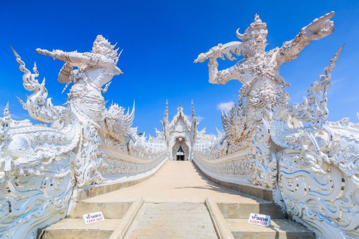 The iconic White Temple of Chiang Rai