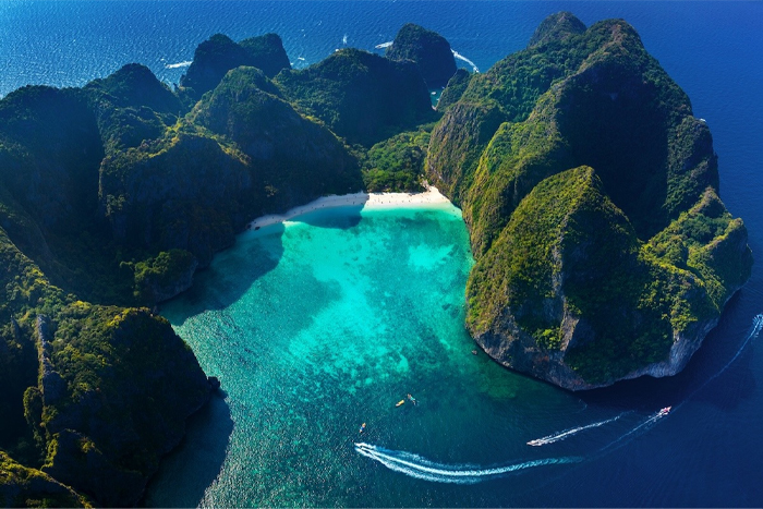 Koh Phi Phi:  one of the best places to visit in Thailand in December