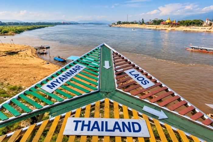 Peaceful view over the Mekong in the heart of the Golden Triangle