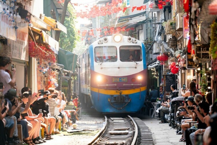 Don't miss the famous Hanoi Train Street