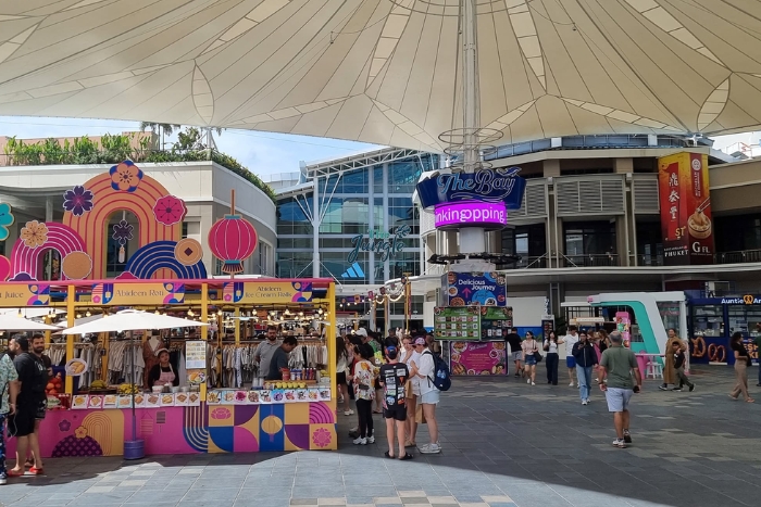 Shopping for souvenirs at Jungceylon during South Thailand in winter