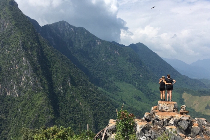 Hanging between earth and sky in Nong Khiaw