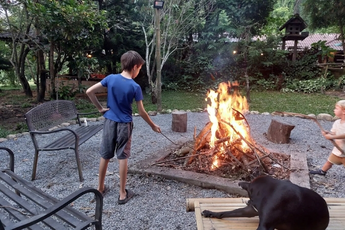 Evening campfire