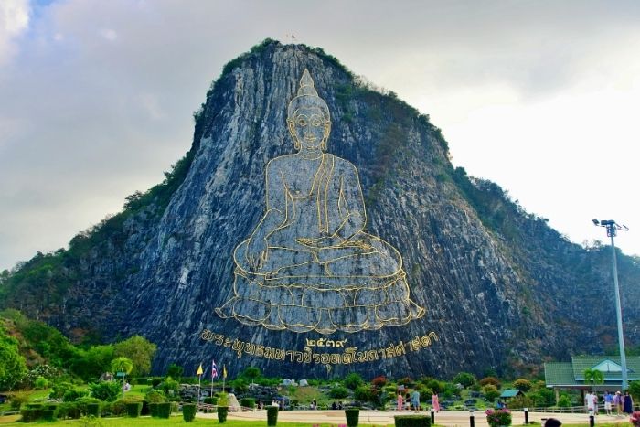 Khao Chi Chan is known for its massive Buddha engraving on the cliffside
