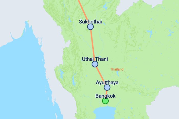Bangkok and Ayutthaya: only 80 km apart