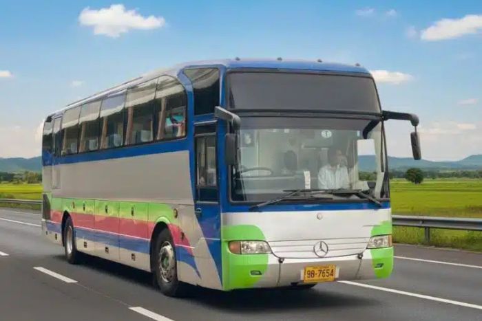 Bus and minivan: frequent departures throughout the day