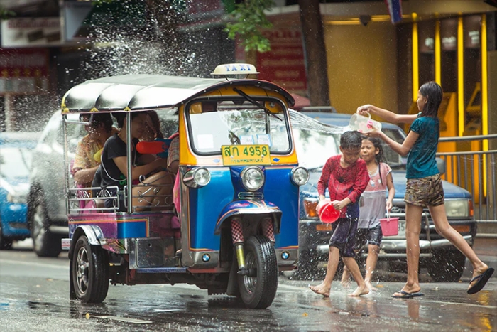 Tuk-tuk, a very popular transportation in Thailand