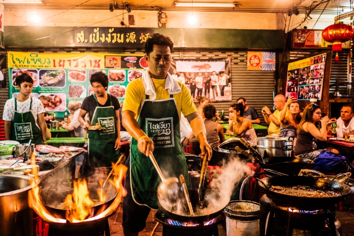 Enjoying street food in Bangkok in november