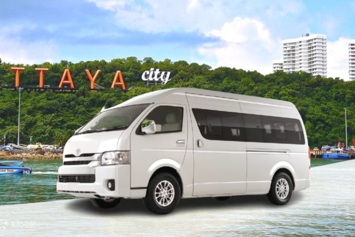 A minivan is a convenient option for large groups traveling from Bangkok to Pattaya
