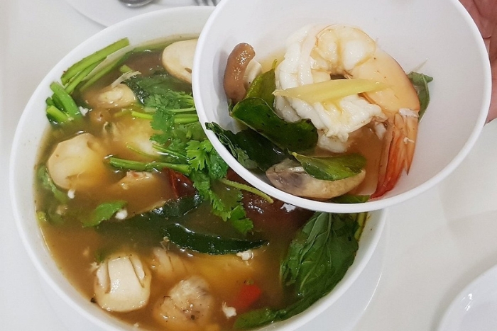 Tom Yum Goong, top street food in Bangkok