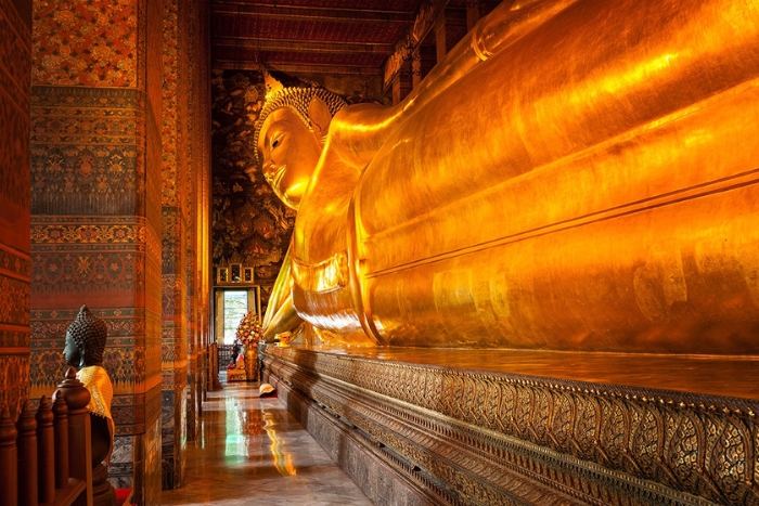 Wat Pho, known for its giant Reclining Buddha