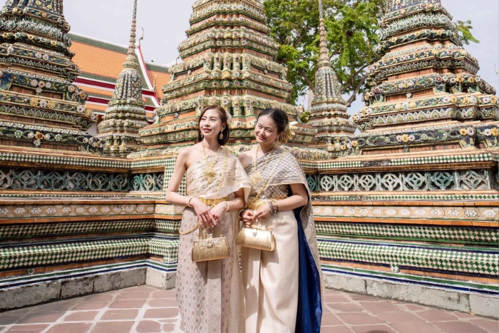 Wearing traditional Thai costumes – one of the best things to do in Bangkok