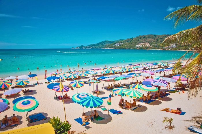 Soaking in turquoise waters at Patong Beach