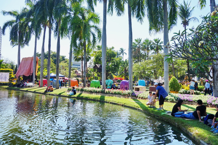 Relaxing afternoon at Nong Buak Haad Park - peaceful place to visit in Chiang Mai with family