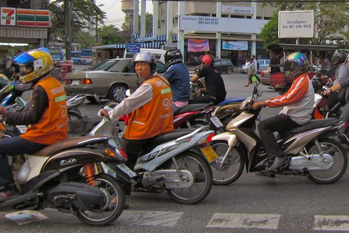 Getting around Chiang Mai by motorcycle taxis