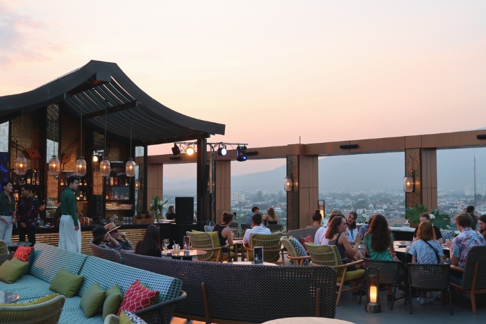 Night view from Hong's Sky Bar – Chiang Mai nightlife
