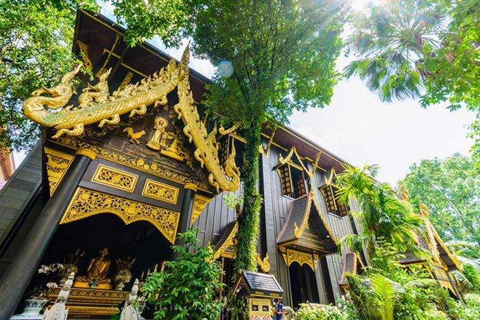 Enjoy the peaceful gardens in Wat Phra Kaew Chiang Rai