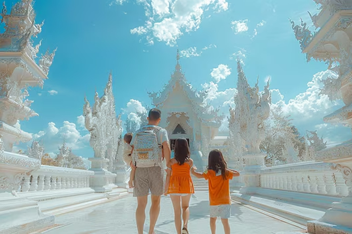 Wat Rong Khun (White Temple): place to visit in Chiang Rai with family