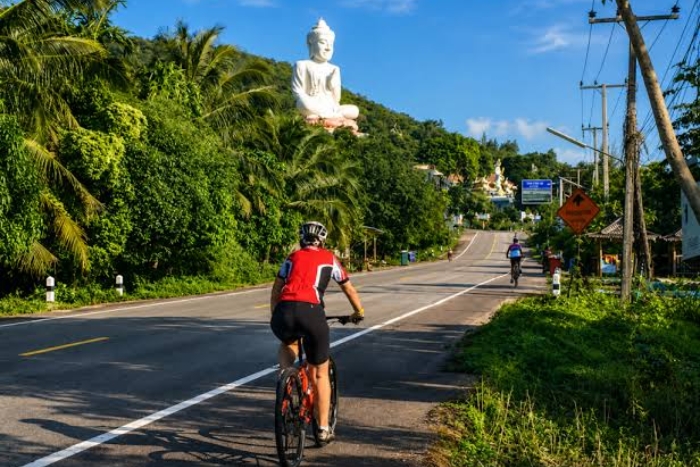 Faire du v&eacute;lo en Tha&iuml;lande