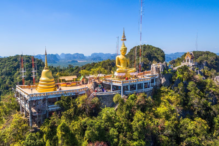 Wat Tham Suea Temple is one of the must-visit destinations during a trip to Kanchanaburi