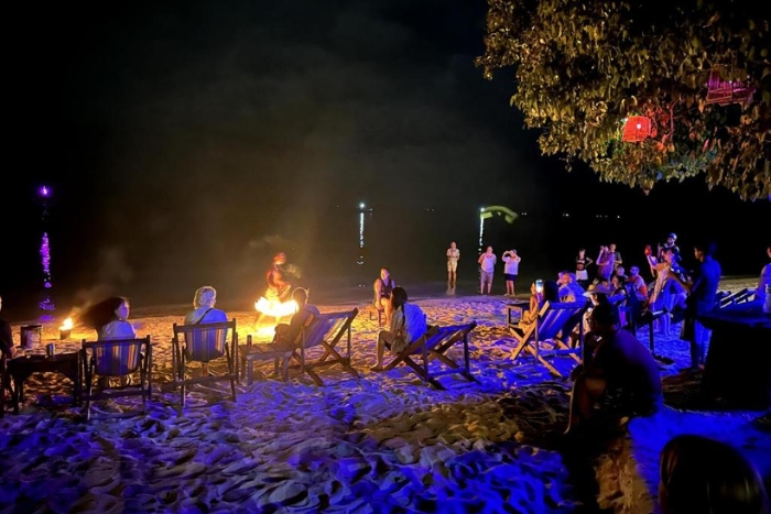 Night party on the beach