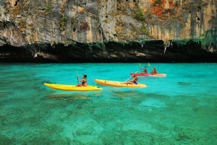 Kayaking around Phi Phi Island