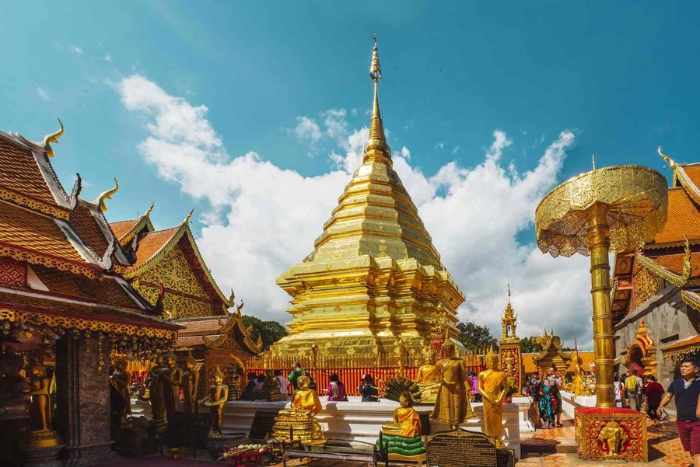 Wat Phra That Doi Suthep is a temple I visited in Chiang Mai during my 1-week luxury trip Thailand