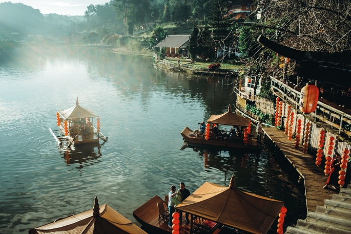 The village of Ban Rak Thai, beautiful as a painting, in Thailand