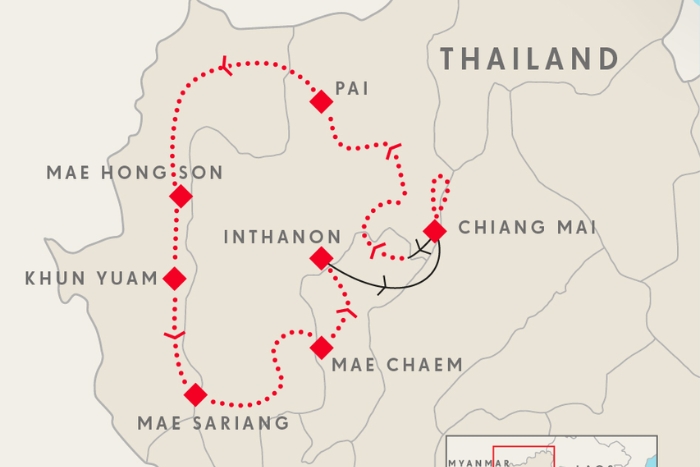 Map of the Mae Hong Son Loop