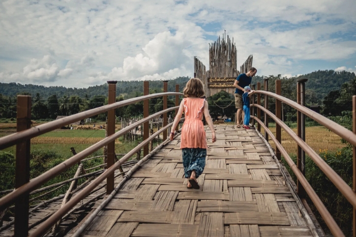 Su Tong‎ Pae bamboo‎ bridge for a memorable‎ walk during your family trip in Northern Thailand